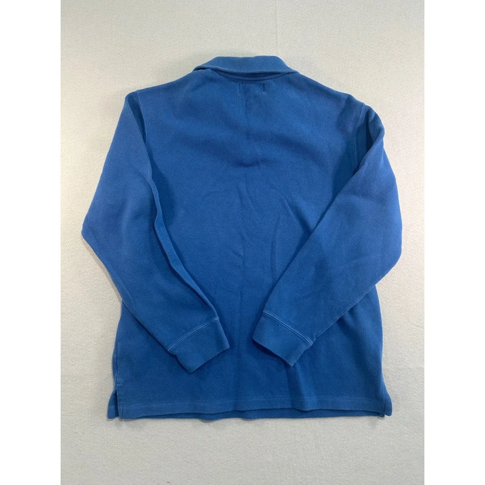 Polo Ralph Lauren Quarter Zip‎ Pullover Mens Large Blue Cotton Pony Logo Sweater